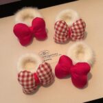 Plush Ball Hairband Bow-knot Head Bow for Women Girls Kids Rubber Band - Image 2