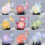 Gradient Hot Flower Yarn Flower Hair Accessories Ancient Style Hairpin