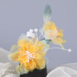 Gradient Hot Flower Yarn Flower Hair Accessories Ancient Style Hairpin - Image 6