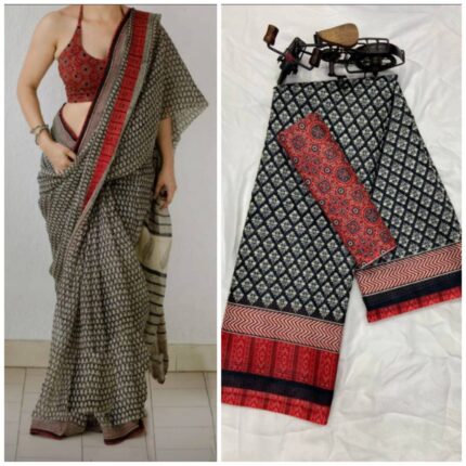 Cotton Kota Digital Print Saree, 6.3 m (with blouse piece)