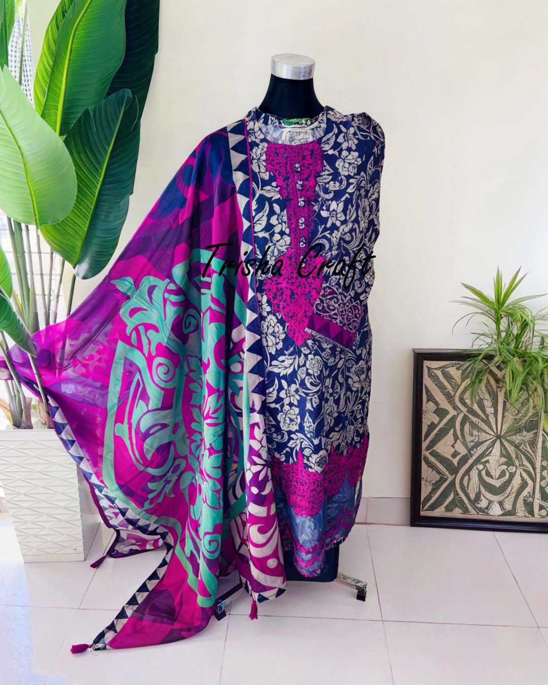 497618882_122138793344614849_9122925905953351184_n Readymade Exclusive Stylish Three-Piece Embroidery & Digital Print Design for Women - Image 1