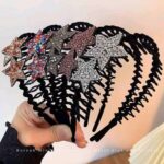 Double-star Rhinestones Antislip Hairband for Women Sweet Hair Decorate Crystal Headband Hair Hoop Fashion Hair Accessories - Image 2