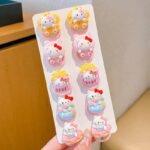 Children's Hair Does Not Hurt The Bunny Rubber Band Cute Cartoon Resin Baby Hair Tie Thumb Girl Hair Rope 10 Pcs Card