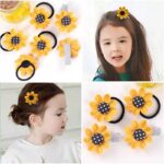 New Hairpin Does Not Damage The Hair Cloth Girls' Braided Yellow Sunflower Hair Ring Hair Elastic Band Hair Accessories