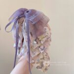 Fairy Chiffon Floral Clip Sweet Half-Tied Hair Clip To Show Hair Volume 2025 New Back Of The Head Ponytail Clip Shark Clip - Image 3