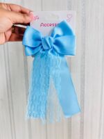 Cross-Border Lace Double-Layer Fabric Bow Hairpin French Retro Ribbon Back Of The Head Hairpin Hair Accessories Female - Image 3