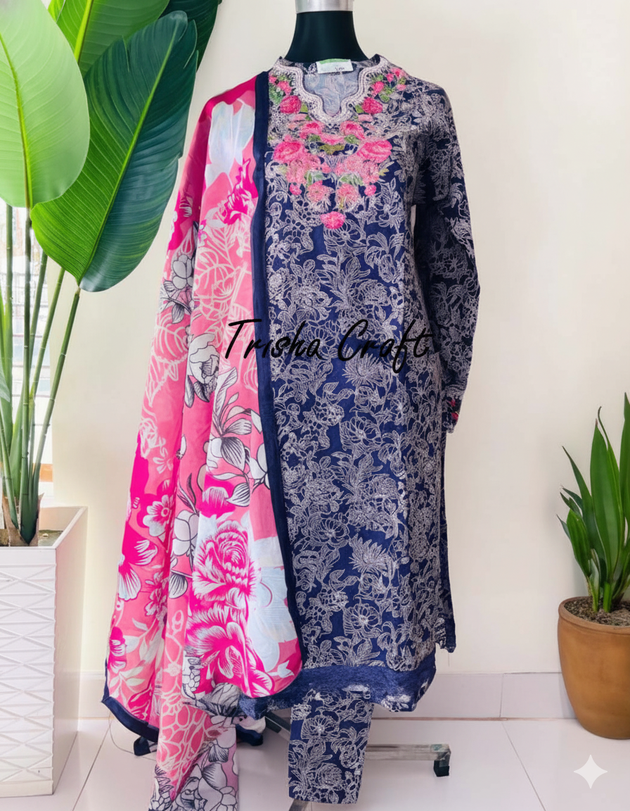 Gemini_Generated_Image_9zef6e9zef6e9zef Readymade Exclusive Stylish Three-Piece Embroidery & Digital Print Design for Women - Image 1