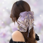 Fairy Chiffon Floral Clip Sweet Half-Tied Hair Clip To Show Hair Volume 2025 New Back Of The Head Ponytail Clip Shark Clip - Image 16