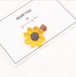 New Hairpin Does Not Damage The Hair Cloth Girls' Braided Yellow Sunflower Hair Ring Hair Elastic Band Hair Accessories - Image 13