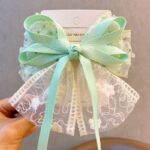 New Style Small Fresh Lace Mesh Bow Hairpin Back Of The Head Female Floral Hairpin Princess Sweet And Cute Hair Accessories - Image 7