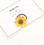 New Hairpin Does Not Damage The Hair Cloth Girls' Braided Yellow Sunflower Hair Ring Hair Elastic Band Hair Accessories - Image 14