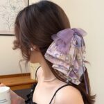 Fairy Chiffon Floral Clip Sweet Half-Tied Hair Clip To Show Hair Volume 2025 New Back Of The Head Ponytail Clip Shark Clip - Image 14