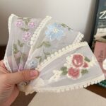 Embroidered Mesh Lace Flower Wide-Brimmed Headband Niche Design Headdress High-End Temperament Sweet Headband Hair Accessories