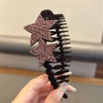 Double-star Rhinestones Antislip Hairband for Women Sweet Hair Decorate Crystal Headband Hair Hoop Fashion Hair Accessories - Image 10