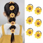New Hairpin Does Not Damage The Hair Cloth Girls' Braided Yellow Sunflower Hair Ring Hair Elastic Band Hair Accessories - Image 16