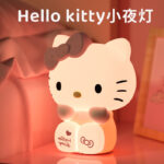 Sanrio Hello Kitty Night Light Pat Light KT Cat Silicone Bedside Lamp Atmosphere Birthday Gift Girl - Image 2