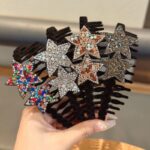 Double-star Rhinestones Antislip Hairband for Women Sweet Hair Decorate Crystal Headband Hair Hoop Fashion Hair Accessories - Image 3