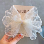 2025 Summer Korean Version Of Fairy Lace Big Butterfly Children's Top Clip Internet Celebrity Girl Side Clip Princess Headdress Hair Accessories - Image 7