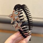 Double-star Rhinestones Antislip Hairband for Women Sweet Hair Decorate Crystal Headband Hair Hoop Fashion Hair Accessories - Image 8
