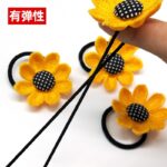 New Hairpin Does Not Damage The Hair Cloth Girls' Braided Yellow Sunflower Hair Ring Hair Elastic Band Hair Accessories - Image 10