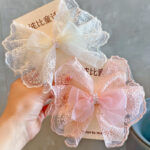 2025 Summer Korean Version Of Fairy Lace Big Butterfly Children's Top Clip Internet Celebrity Girl Side Clip Princess Headdress Hair Accessories - Image 3