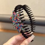 Double-star Rhinestones Antislip Hairband for Women Sweet Hair Decorate Crystal Headband Hair Hoop Fashion Hair Accessories - Image 7
