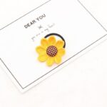New Hairpin Does Not Damage The Hair Cloth Girls' Braided Yellow Sunflower Hair Ring Hair Elastic Band Hair Accessories - Image 12