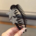 Double-star Rhinestones Antislip Hairband for Women Sweet Hair Decorate Crystal Headband Hair Hoop Fashion Hair Accessories - Image 9
