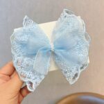 2025 Summer Korean Version Of Fairy Lace Big Butterfly Children's Top Clip Internet Celebrity Girl Side Clip Princess Headdress Hair Accessories - Image 4
