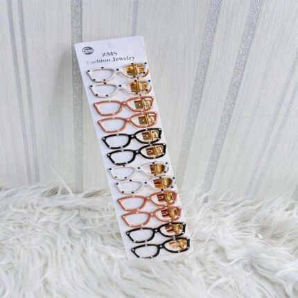 Korean New Retro Leopard Glasses Side Hairpin Niche Design 2025 Summer Fashion Cute Bangs Clip 2 Pcs Pair
