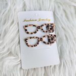 Korean New Retro Leopard Glasses Side Hairpin Niche Design 2025 Summer Fashion Cute Bangs Clip 2 Pcs Pair - Image 2