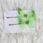 Cute hairpin children's new style super fairy cloth butterfly Korean version hairpin gradient hair accessories flash diamond same style straight clip 1 Pair - Image 8