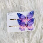 Cute hairpin children's new style super fairy cloth butterfly Korean version hairpin gradient hair accessories flash diamond same style straight clip 1 Pair - Image 4
