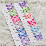 Cute hairpin children's new style super fairy cloth butterfly Korean version hairpin gradient hair accessories flash diamond same style straight clip 1 Pair