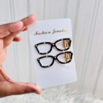 Korean New Retro Leopard Glasses Side Hairpin Niche Design 2025 Summer Fashion Cute Bangs Clip 2 Pcs Pair - Image 2