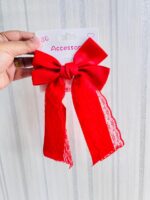 Cross-Border Lace Double-Layer Fabric Bow Hairpin French Retro Ribbon Back Of The Head Hairpin Hair Accessories Female - Image 7